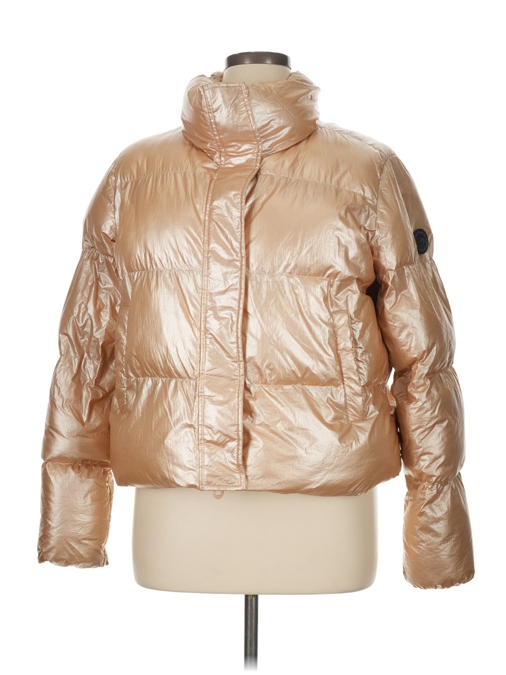 Noize Metallic Champagne Puffer Jacket